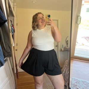 Cider Black Flowy Shorts